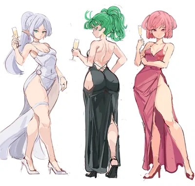 Natsuki, Tatsumaki, and Frieren