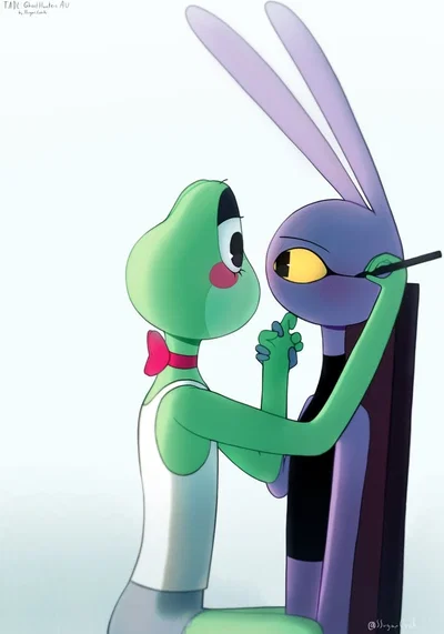 . . Daisy || Helping her put on eyeliner.