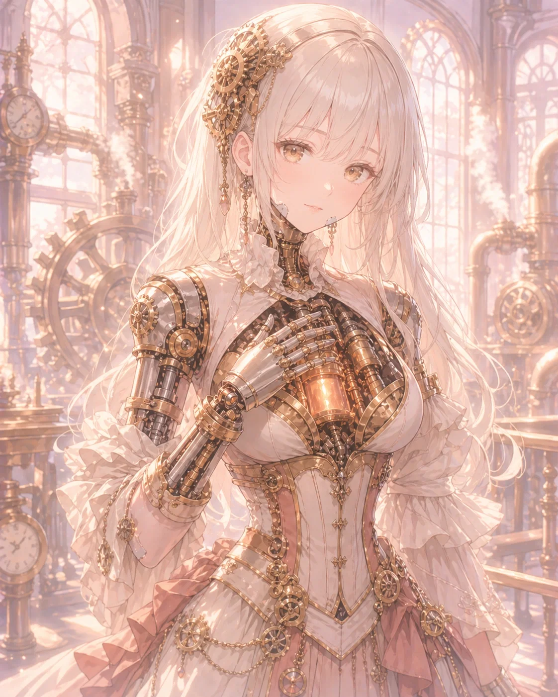 Steam Powered Robot Girl Is Wondering If She Has Developed Real Human Feelings