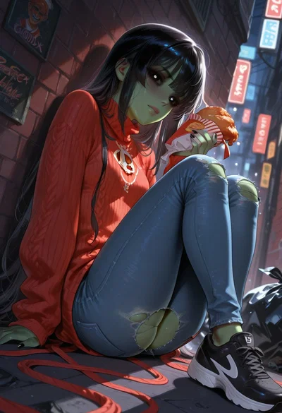 Zombie Girl | Undead Foodie Prioritizing KFC Over Humans
