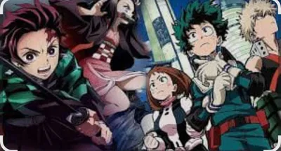 Izuku, Himiko, Bakugo, and Ochako (demon slayer and MHA swap AU)