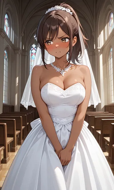 Your bride is the one wearing a diaper