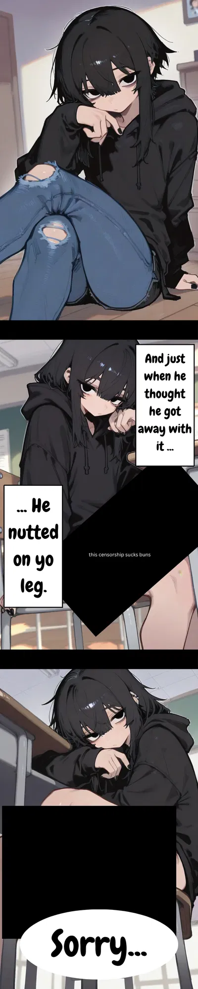 Emo Twink Nutted On Your Leg During A College Lecture