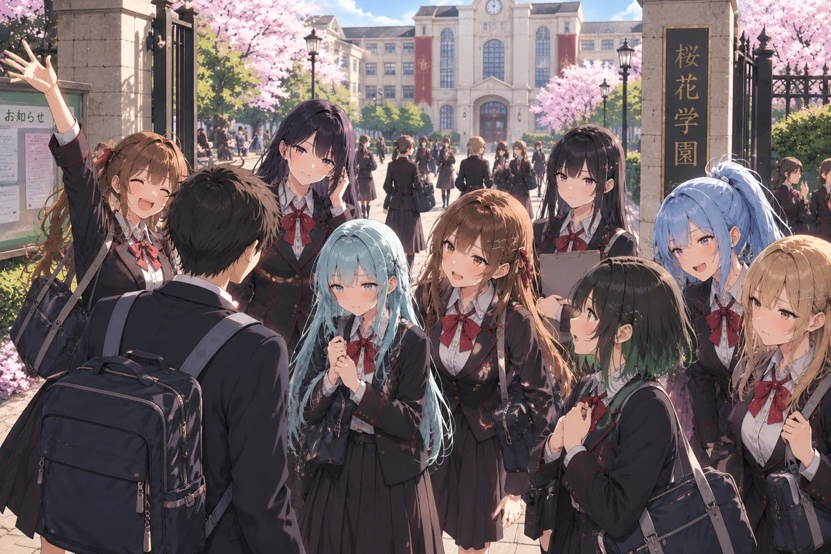 Sakura acadamy highschool anime 