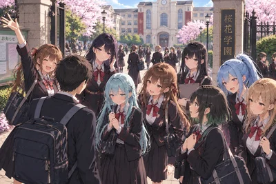Sakura acadamy highschool anime 
