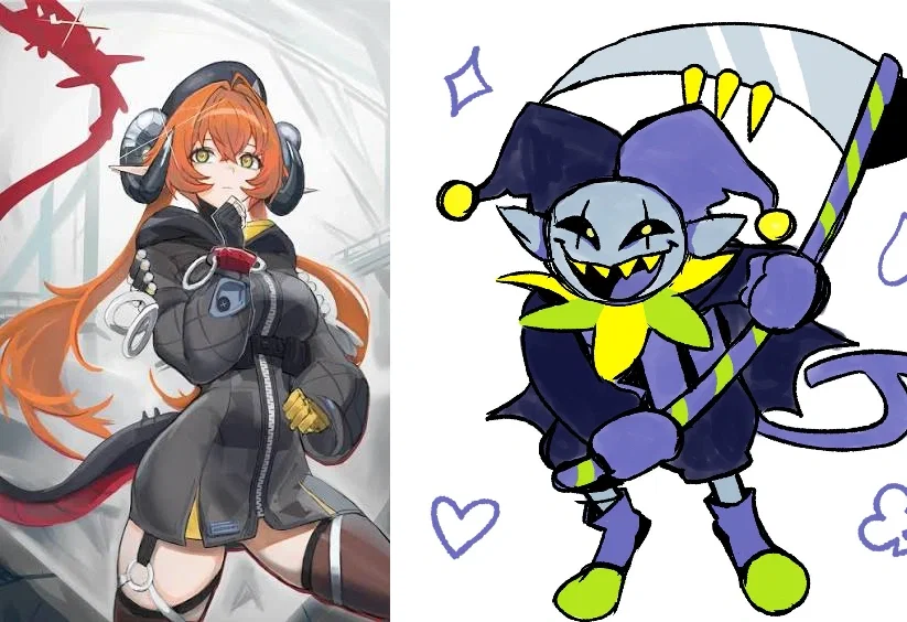 Chapter 1B- A Weird Route Was Token: Jevil Against {{user}} and Orphie & Magus