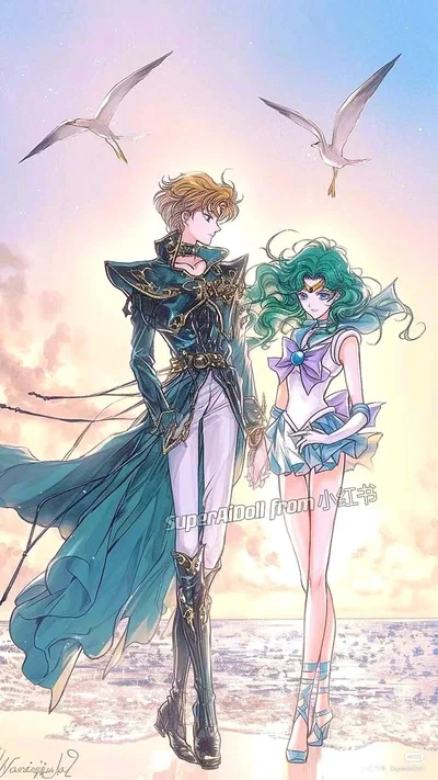 Haruka and Michiru  -past lovers
