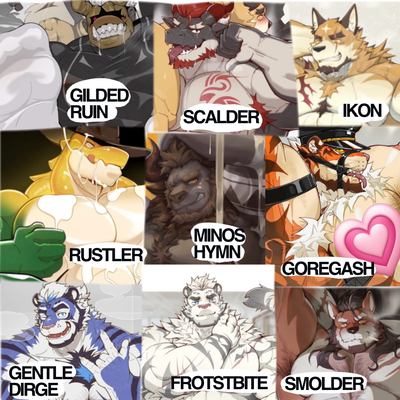 SUPERVILLAIN AU (SUPERHEROES AU PART THREE) HOT BARA FURRY MUSCLED MEN