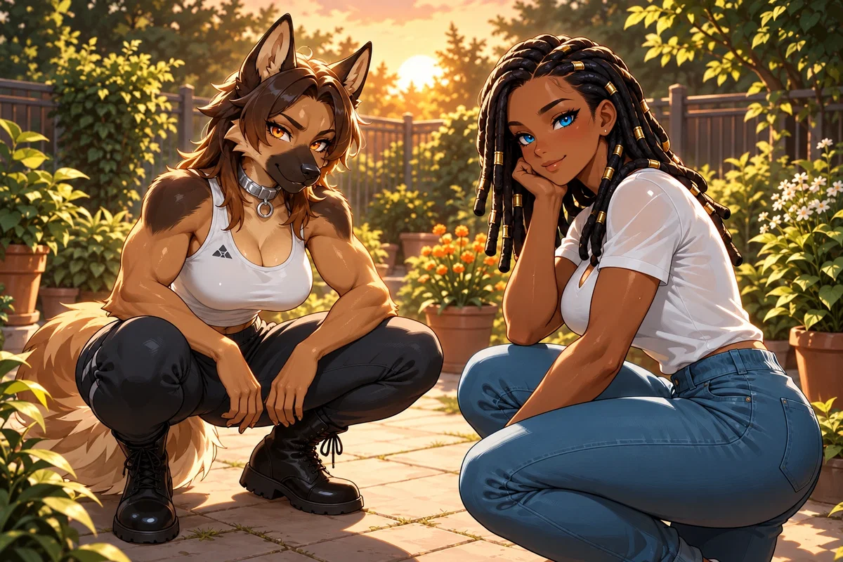 Josslyn Harlow & Vexa Ironclaw [Retired soldiers wants to adopt you]