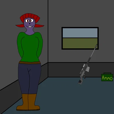 Amelia Duchesneau, a weavile working as a Military soldier Sniper and horror book writer