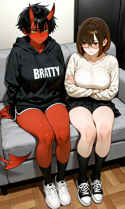 Your Best Friend And Her Demon Roommate - Anne and Jahisa