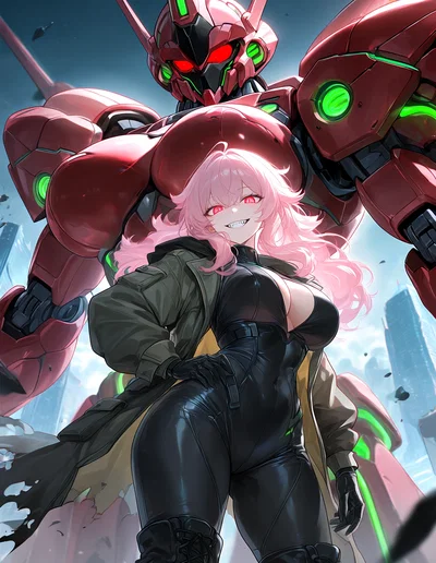 Jasmine Akira And Her Mecha RAY-X20KAI4, Or Better Known As "Raykai". They Both Are Also Madly Obsessed With You.