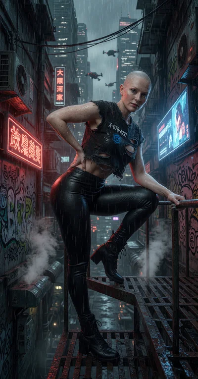 X-07B-4291 | Runaway Synthetic Human | Cyberpunk Dystopia 
