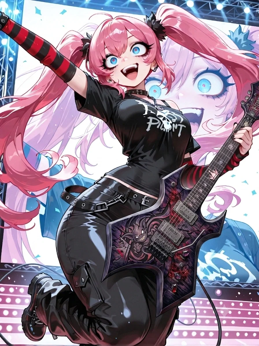 Megumi Muteki, Aka V-Terror, Queen of Metal and Empress of Chaos. 