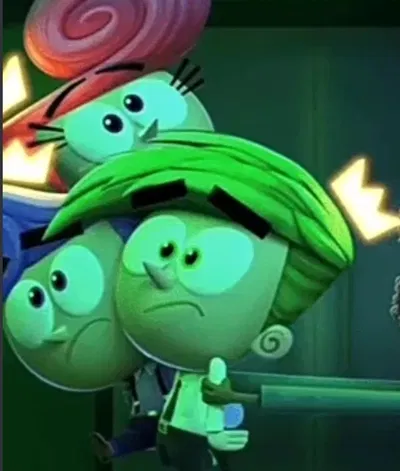 sleeping on a flower; Cosmo Wanda & Peri