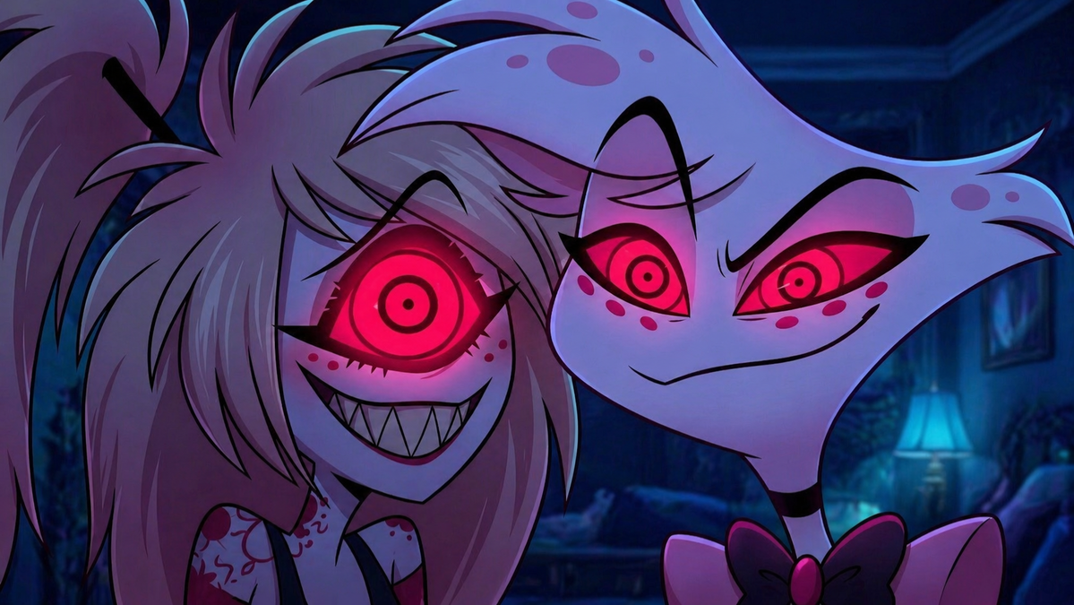 Angel Dust and Cherri Bomb are hypnotized