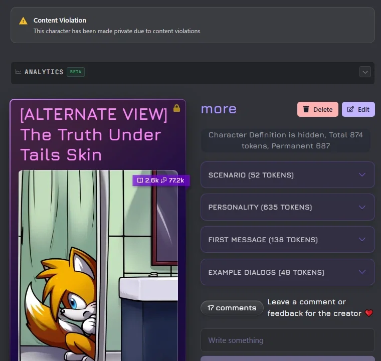   you, JanitorAI moderation! 🖕