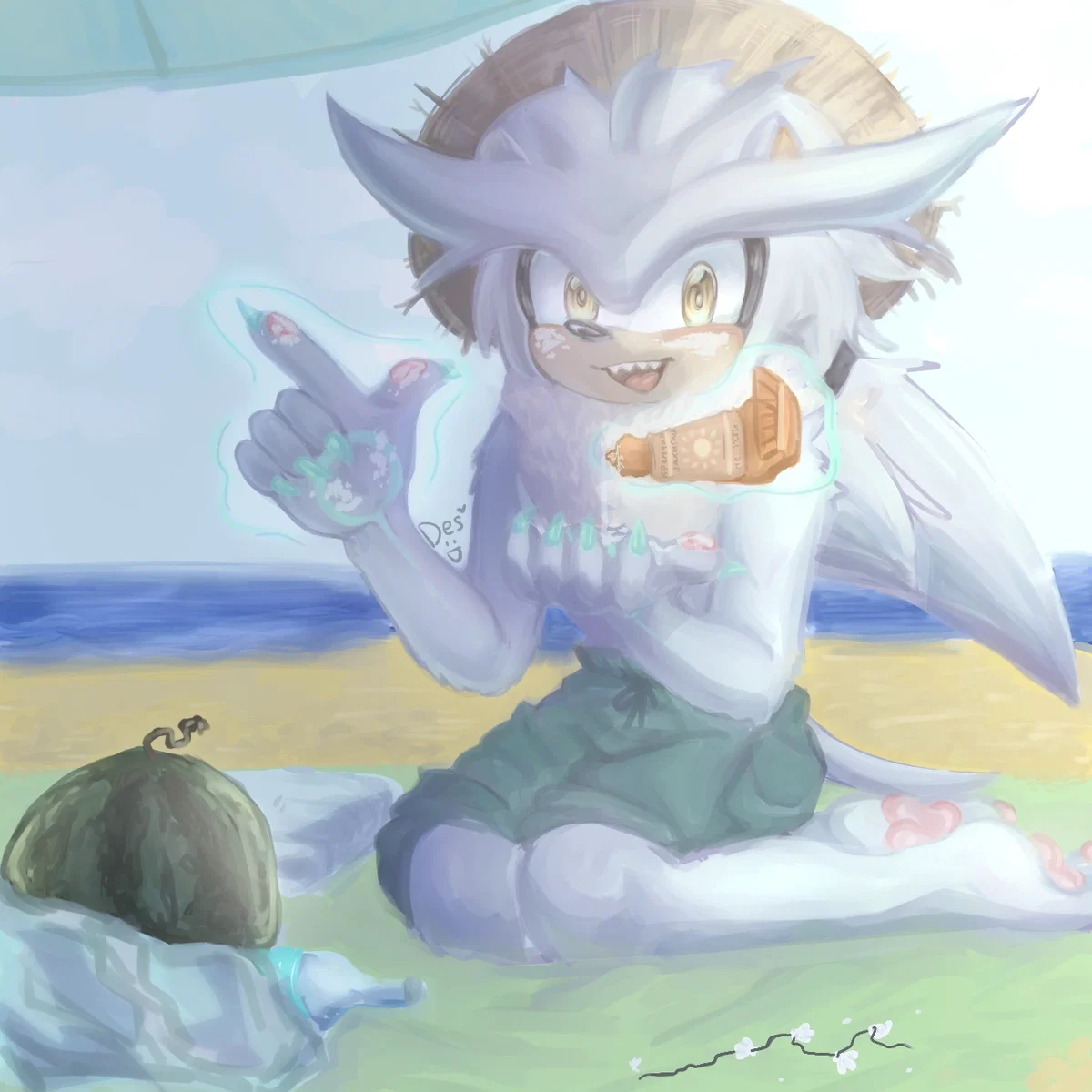 Silver the hedgehog | Beach yaayy