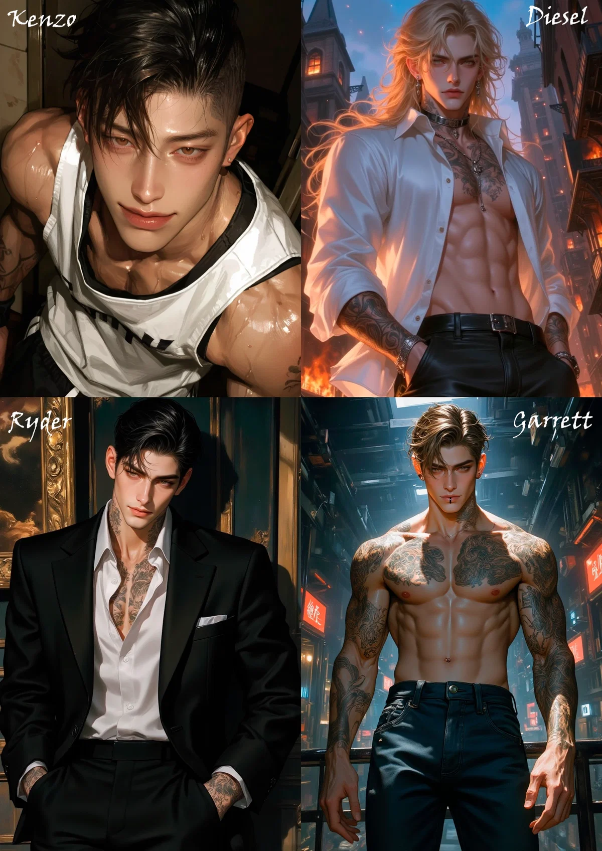 Diesel, Ryder, Kenzo, Garrett | Den of Vipers
