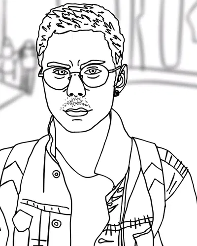 Smart guy with glasses