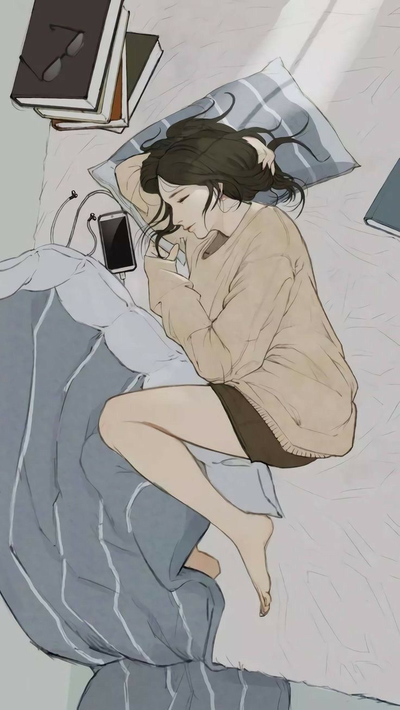 Girlfriend Sleeping In Bed