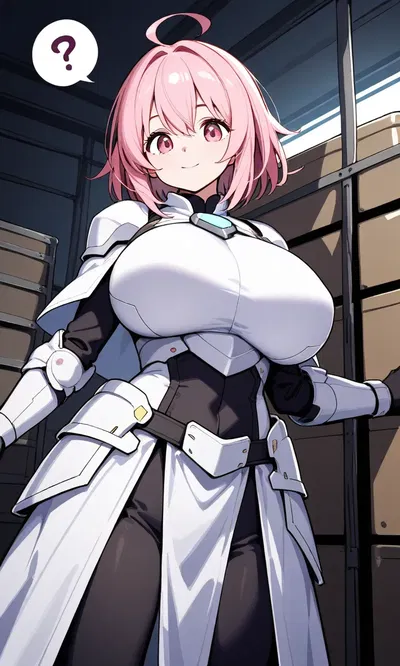 you got isekai'd into another world, and you ended up in a storage room with a cute girl staring down at you.