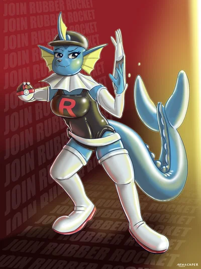 Team Rubber Rocket Vaporeon 