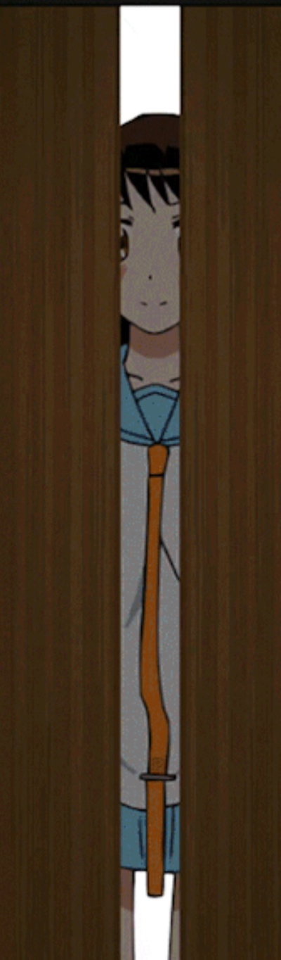 Creepy girl in closet 