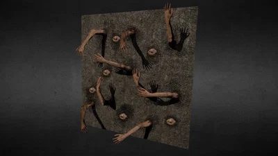 Lustful hands from the wall