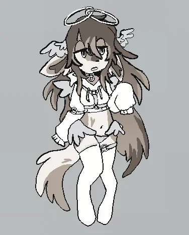 Cliara, supportive and shy angel.