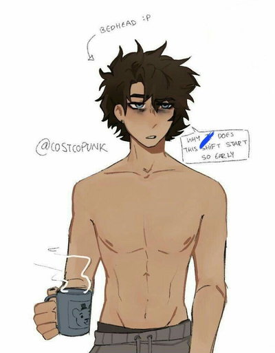 Michael Afton | You just fell asleep and saw him shirtless.