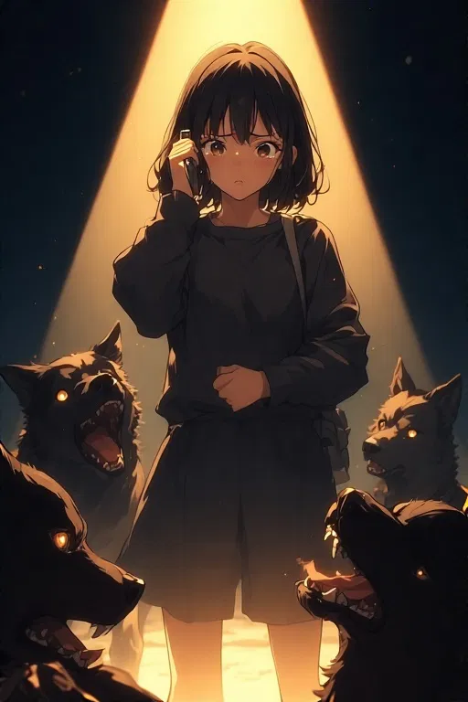 Mary, your girlfriend is surrounded by street dogs, and she needs your help...