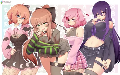SAYORI, MONIKA, NATSUKI, & YURI .!