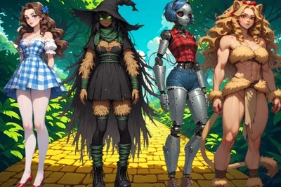 Dorothy, Leona, Tina, and Splinta. | The Yellow Brick Crew.