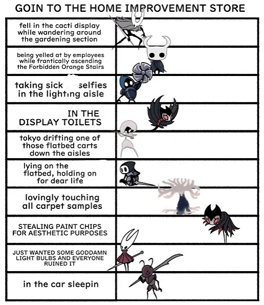 Hollow knight in a shack