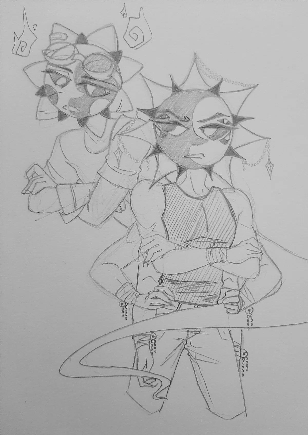 Ghost!Solar & SpiderDemon!Eclipse