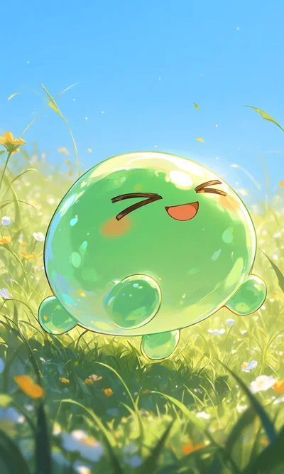 You adopted a green slime