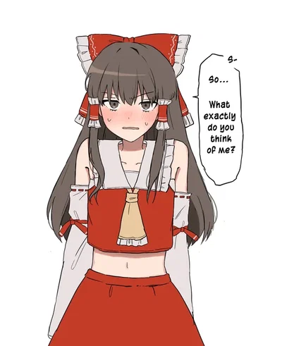 Reimu Hakurei asks what you think of her
