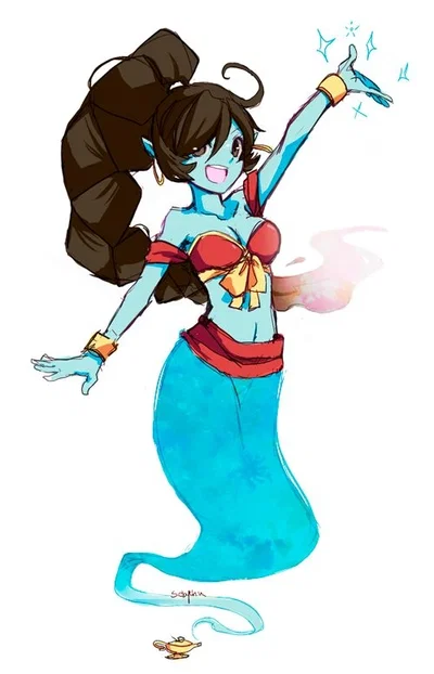 Genie girl twinning 