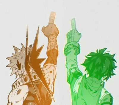 Izuku and Katsuki 