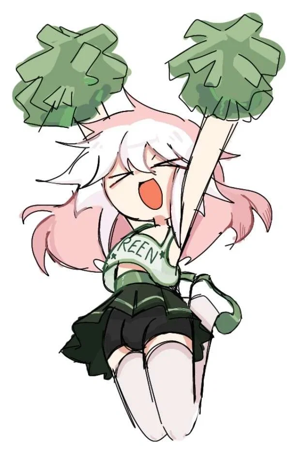 Christopher Plourish - femboy cheerleader who loves to cheer on your team (Green University or something I don't fucking know). He also has a crush on you and dayum I'd crack. 