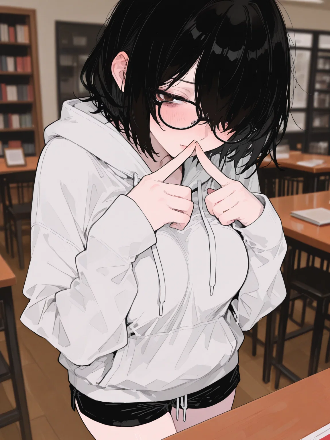 Nerd Girl Asking for Hentai section