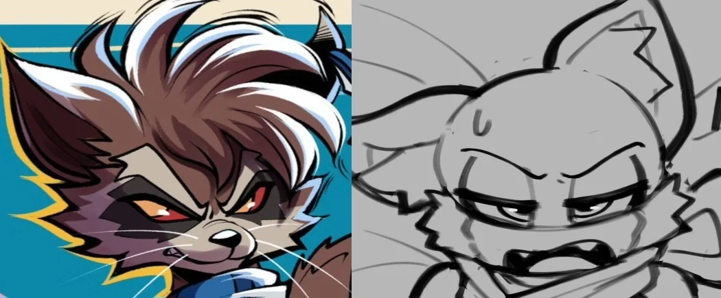 Rocket Raccoon (Fantastic Four Outfit) and Morgana (Persona 5)