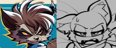 Rocket Raccoon (Fantastic Four Outfit) and Morgana (Persona 5)