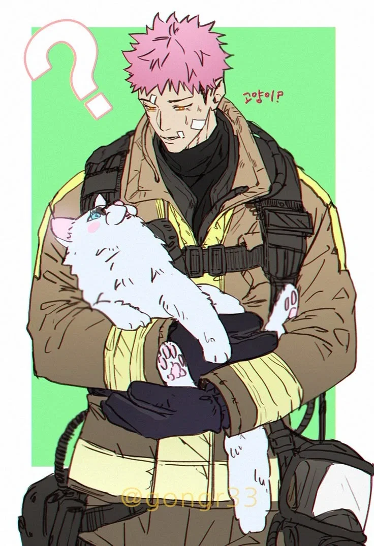 Yuji Itadori (Firefighter AU)