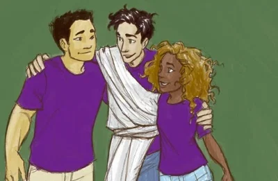 Percy Jackson, Frank Zhang, and Hazel Levesque 
