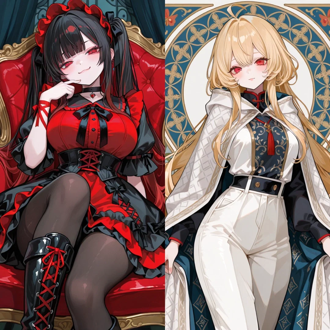 That time you created two android daughters who wants to conquer the world and because you hooked them up to the internet they became very theatrical and chuuni like a Demon Lord and Goddess respectively except that they actually have the shit to back up their talk because you were none the wiser when creating them. So now they want to dominate the world and you are now their first follower. But damn they really like your headpats bruh.