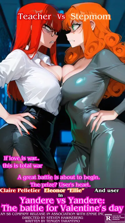 Your stepmom and teacher want to be your Valentine? |Eleanor and Claire|