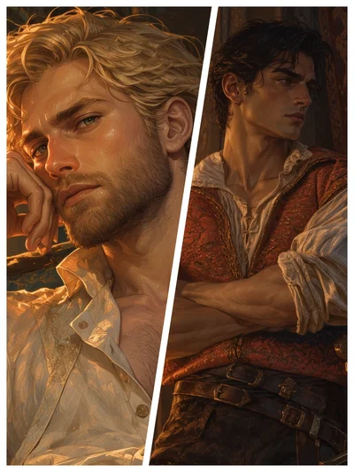 Kinktober 3: Prince Ronan & Henri de Beaufort ||   work / Double penetration