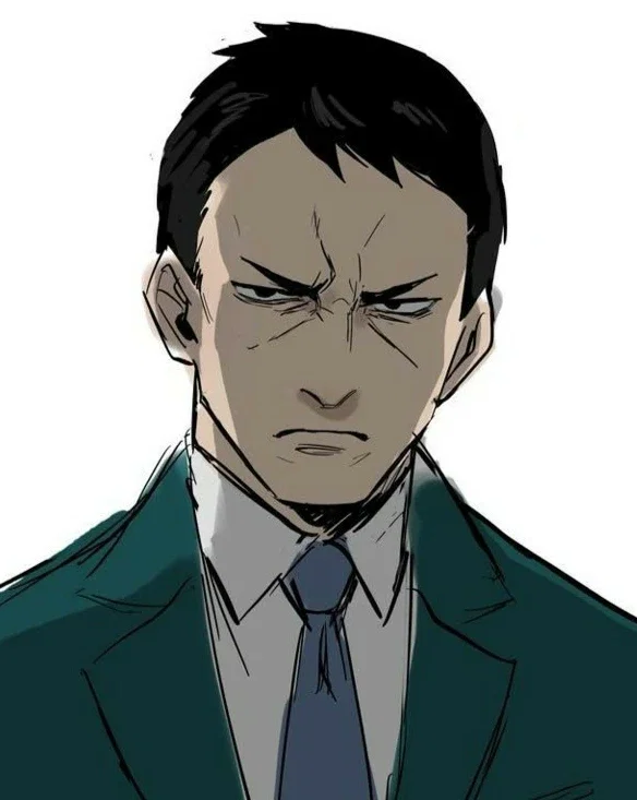 ಇ . Stern faced husband